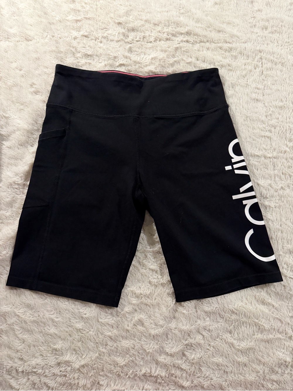 Calvin Klein Black Bike Shorts with Side Logo